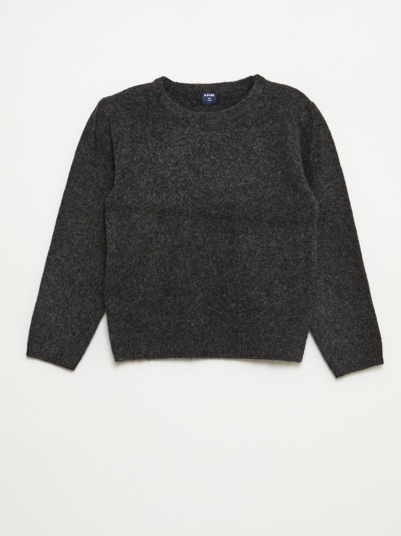 Jersey de punto con cuello desmontable Gris - Kiabi