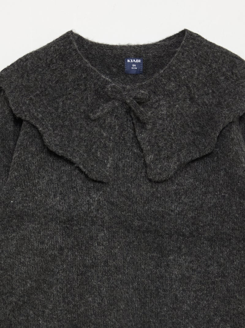 Jersey de punto con cuello desmontable Gris - Kiabi