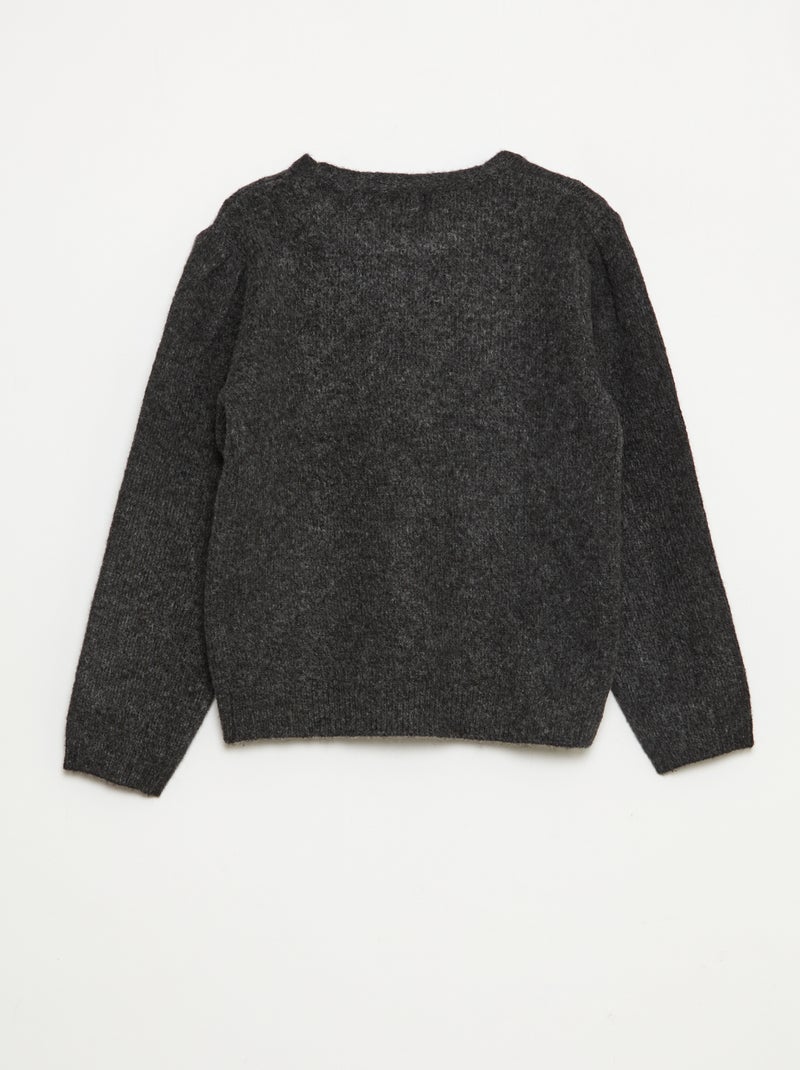 Jersey de punto con cuello desmontable Gris - Kiabi