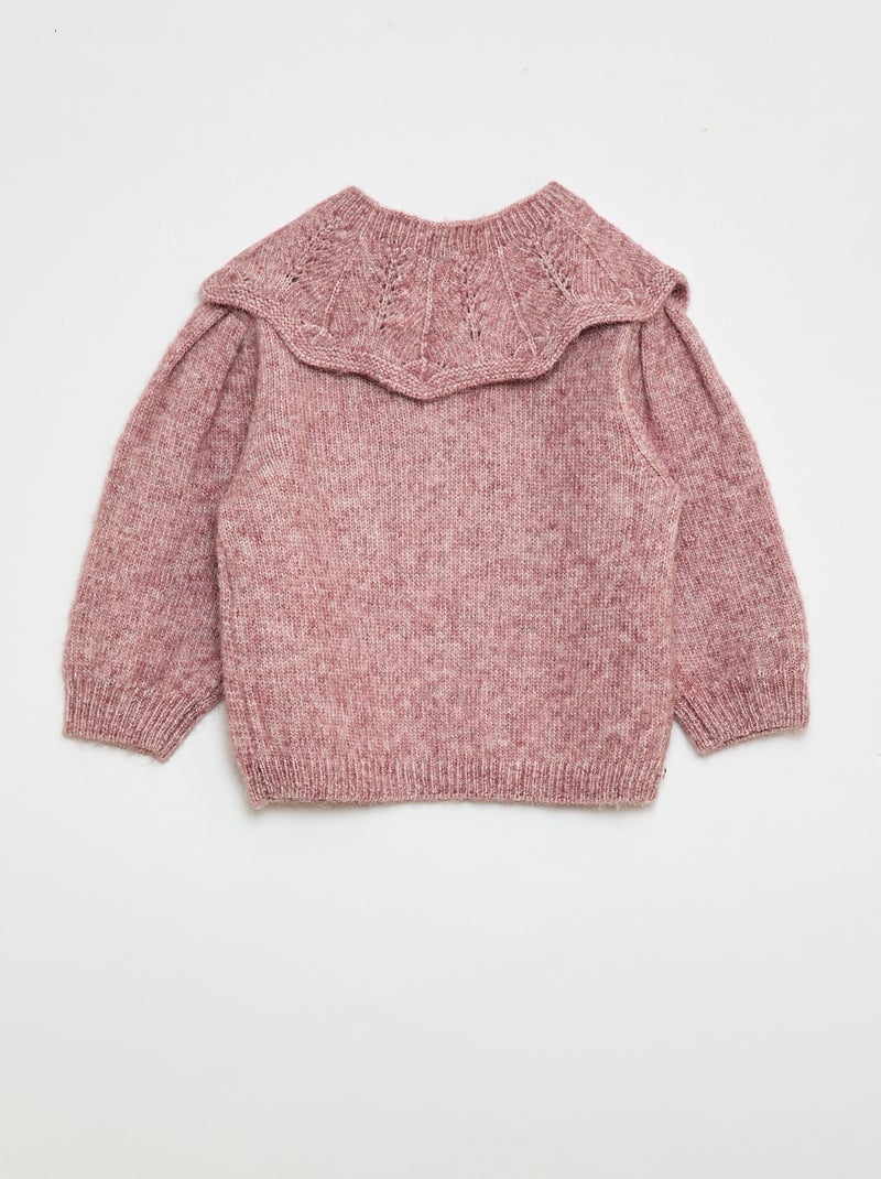 Jersey de punto con cuello desmontable Rosa - Kiabi