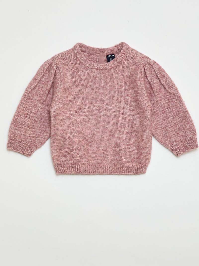 Jersey de punto con cuello desmontable Rosa - Kiabi