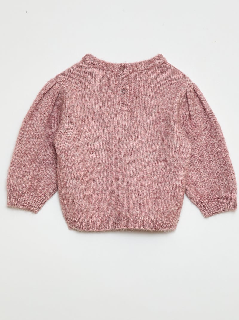 Jersey de punto con cuello desmontable Rosa - Kiabi