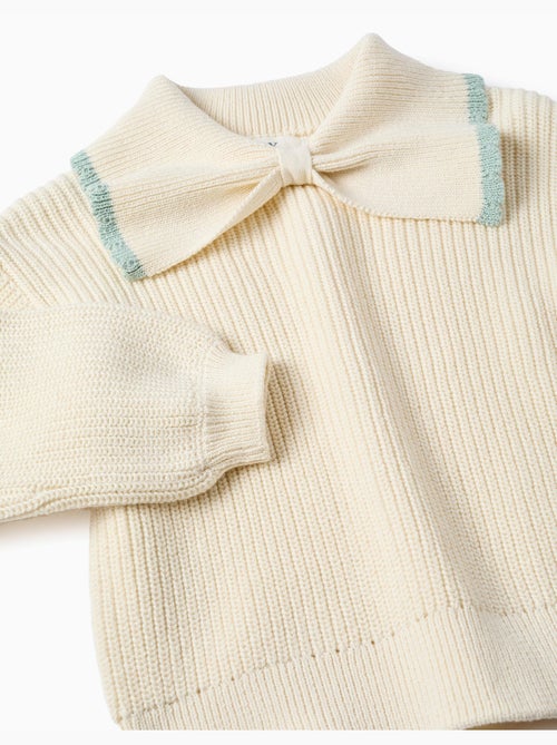 Jersey de punto con cuello en forma de lazo - Kiabi