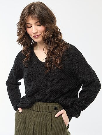 Jersey de punto con cuello en V 'JDY'