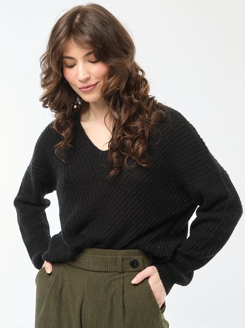 Jersey de punto con cuello en V 'JDY' - Kiabi