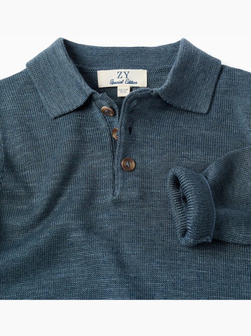 Jersey de punto con cuello estilo polo - Kiabi