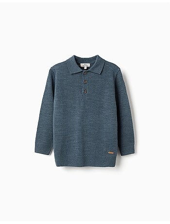Jersey de punto con cuello estilo polo