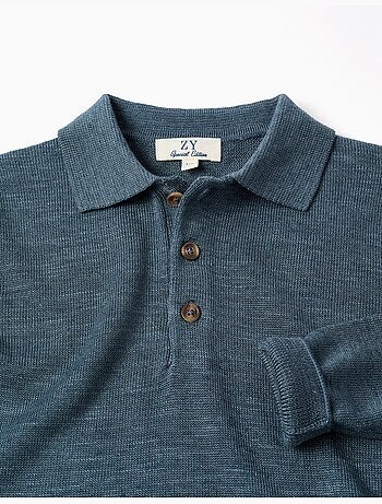 Jersey de punto con cuello estilo polo