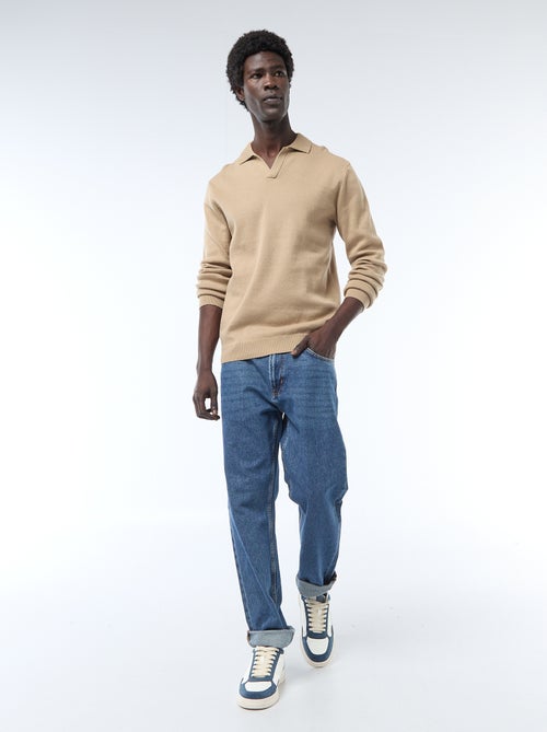 Jersey de punto con cuello polo - Kiabi