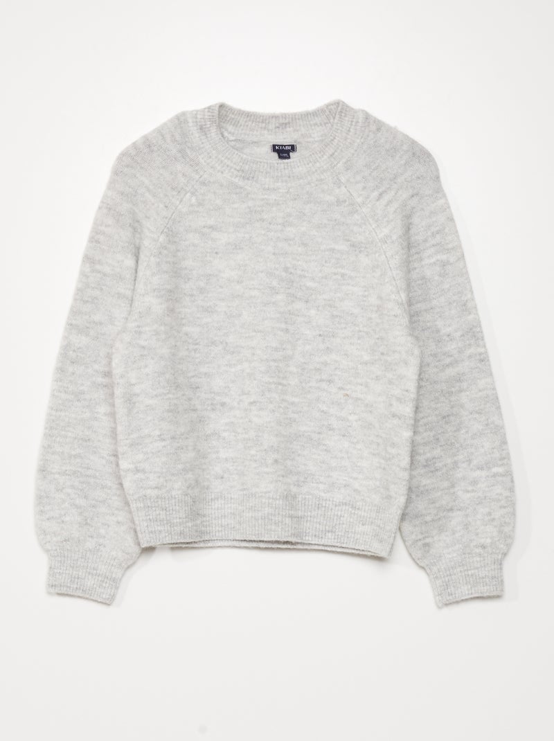 Jersey de punto con cuello redondo GRIS - Kiabi