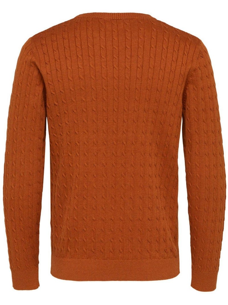 Jersey de punto con cuello redondo Kebello Naranja - Kiabi