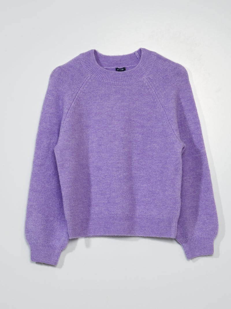Jersey de punto con cuello redondo Purpura - Kiabi