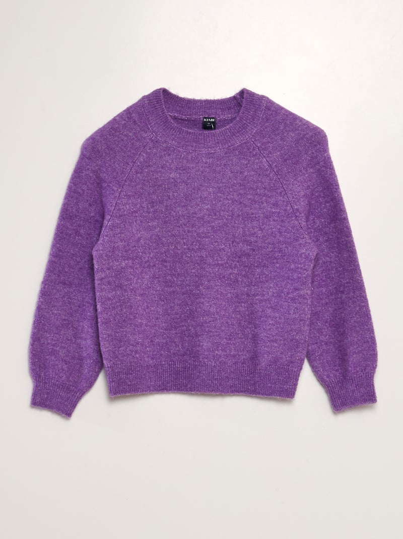 Jersey de punto con cuello redondo PURPURA - Kiabi