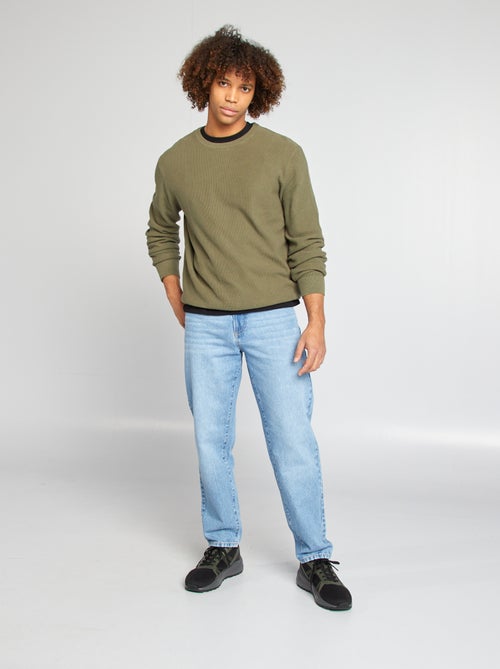 Jersey de punto con cuello redondo - Kiabi