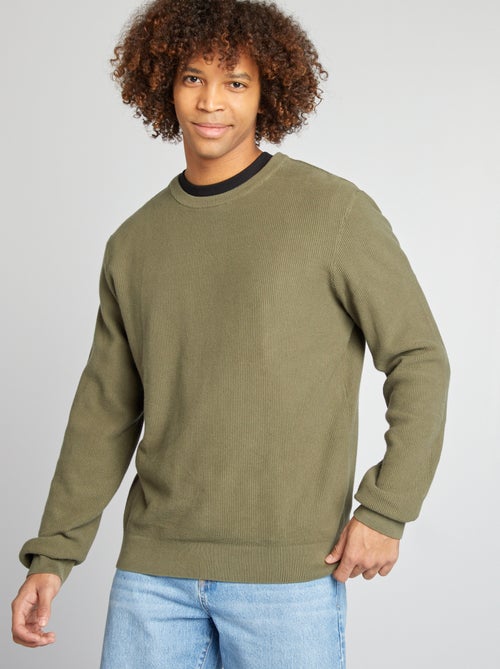 Jersey de punto con cuello redondo - Kiabi