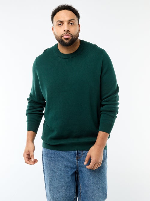 Jersey de punto con cuello redondo - Kiabi