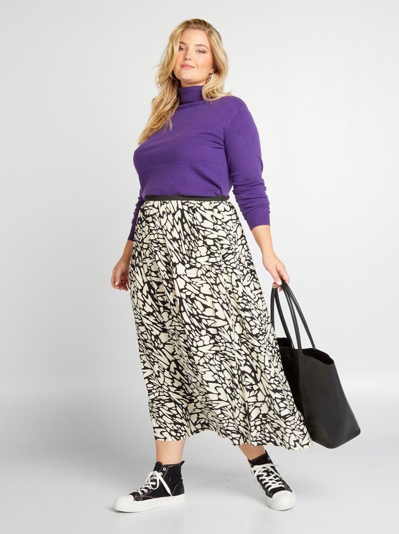 Jersey de punto con cuello vuelto PURPURA - Kiabi