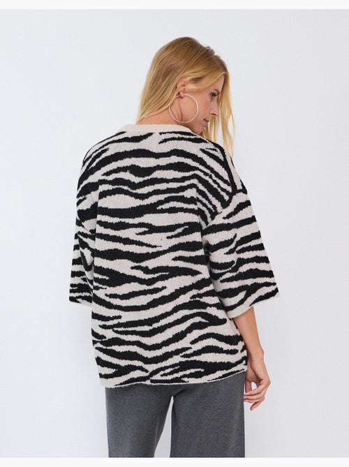 Jersey de punto con estampado animal, mo fashion - Kiabi Jersey de punto con estampado animal, mo fashion - Kiabi