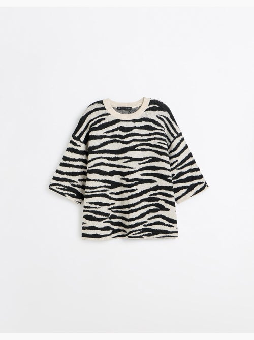 Jersey de punto con estampado animal, mo fashion - Kiabi Jersey de punto con estampado animal, mo fashion - Kiabi