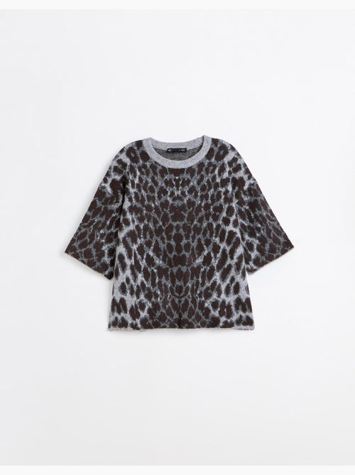 Jersey de punto con estampado animal, mo fashion - Kiabi Jersey de punto con estampado animal, mo fashion - Kiabi