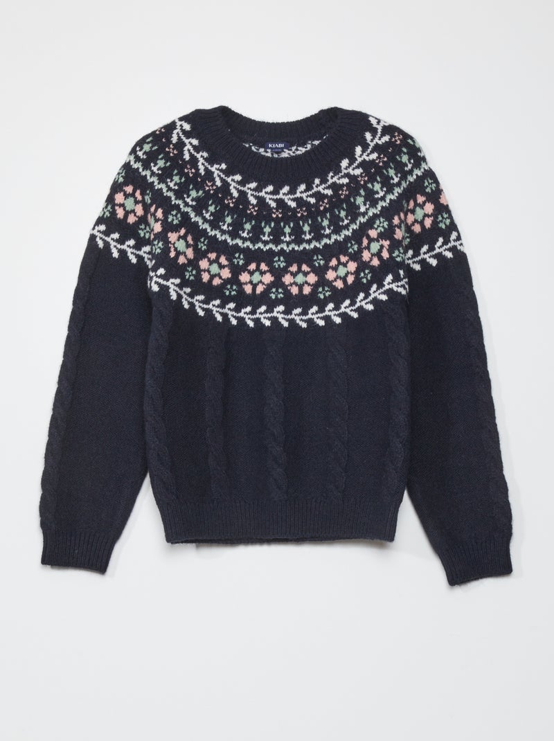 Jersey de punto con estampado AZUL - Kiabi