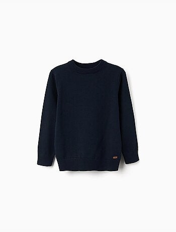 Jersey de punto con extremos acanalados