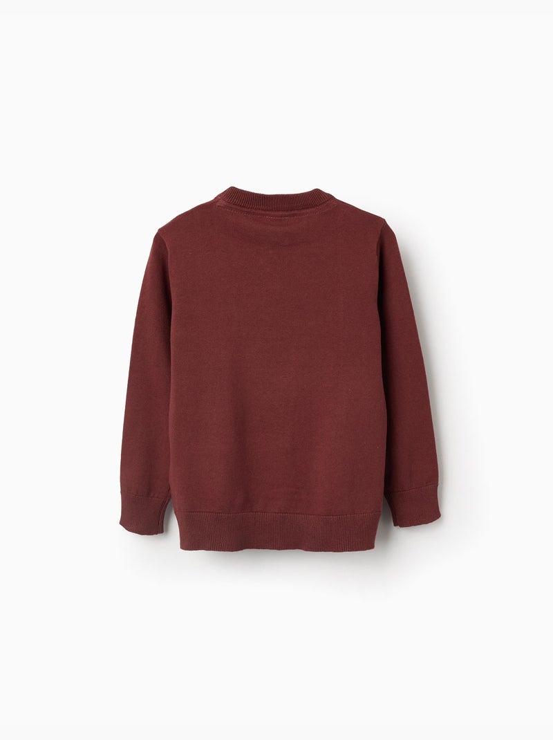 Jersey de punto con extremos acanalados Marrón - Kiabi