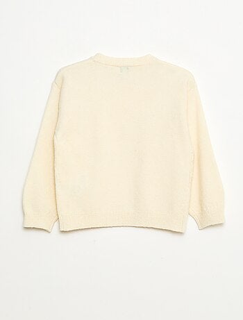 Jersey de punto con lazo de punto trenzado en la parte delantera