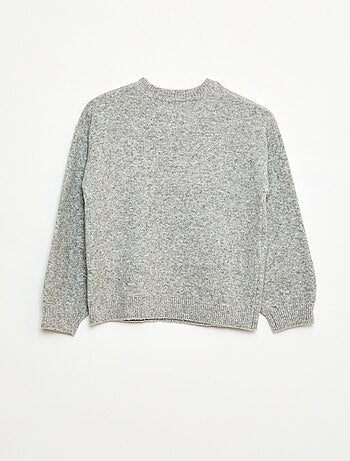 Jersey de punto con lazo de punto trenzado en la parte delantera