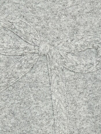 Jersey de punto con lazo de punto trenzado en la parte delantera