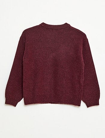 Jersey de punto con lazo de punto trenzado en la parte delantera