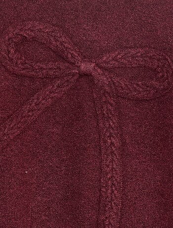 Jersey de punto con lazo de punto trenzado en la parte delantera