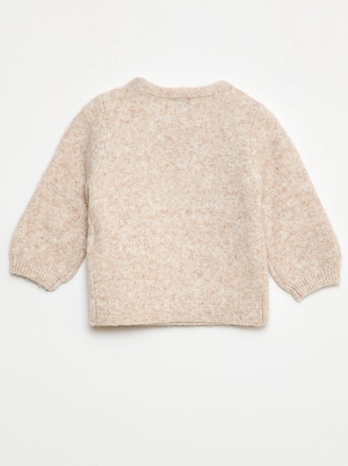 Jersey de punto con lazo decorativo delantero - Kiabi