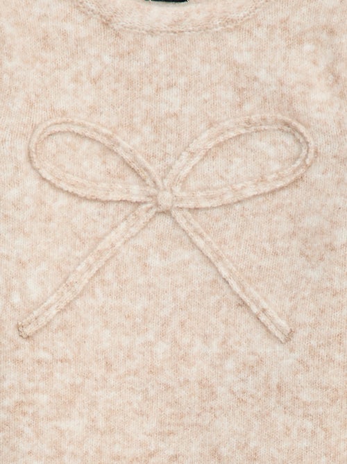 Jersey de punto con lazo decorativo delantero - Kiabi