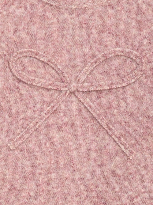 Jersey de punto con lazo decorativo delantero - Kiabi