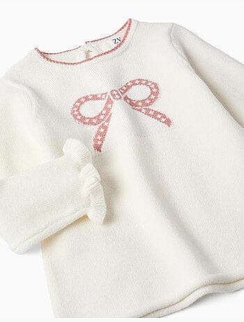 Jersey de punto con lazo jacquard