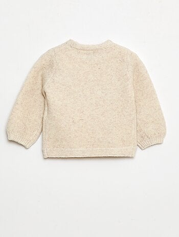 Jersey de punto con motivo de cereza en relieve