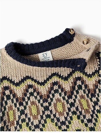 Jersey de punto con motivo jacquard