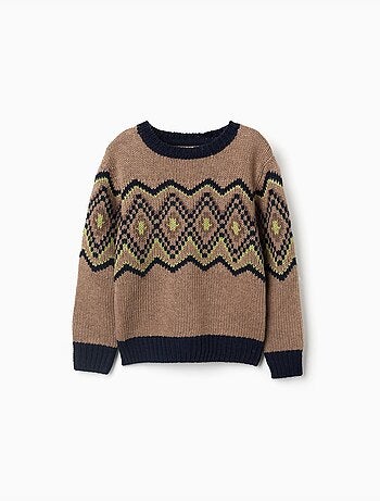 Jersey de punto con motivo jacquard