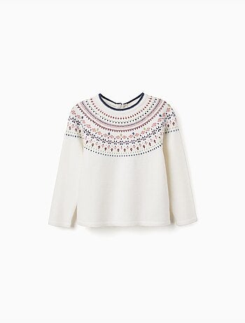 Jersey de punto con motivo jacquard