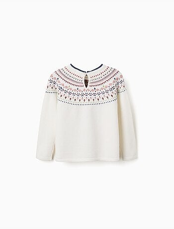 Jersey de punto con motivo jacquard