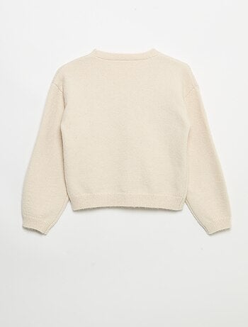 Jersey de punto con nudos decorativos