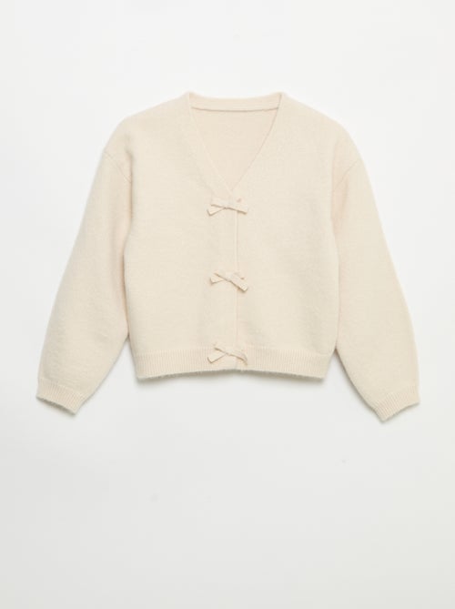 Jersey de punto con nudos decorativos - Kiabi