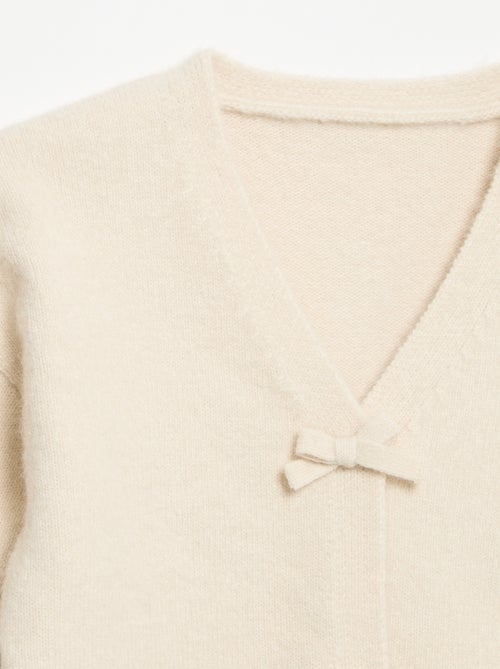 Jersey de punto con nudos decorativos - Kiabi