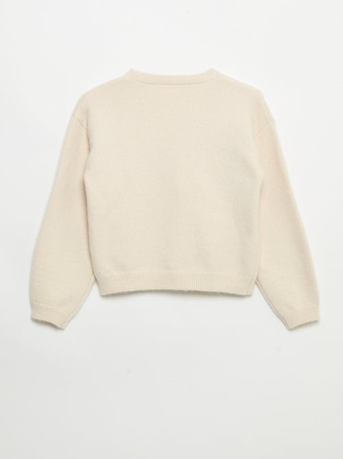 Jersey de punto con nudos decorativos - Kiabi