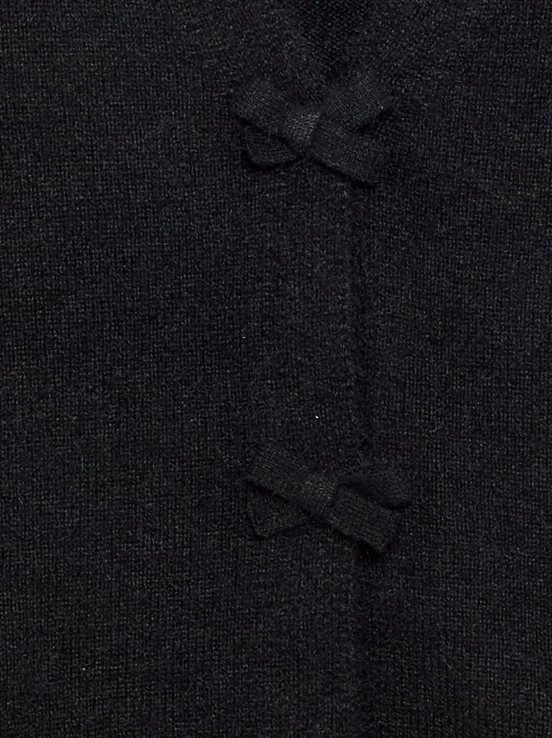 Jersey de punto con nudos decorativos Negro - Kiabi