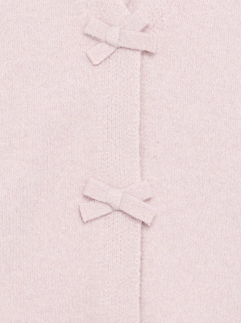 Jersey de punto con nudos decorativos Rosa - Kiabi