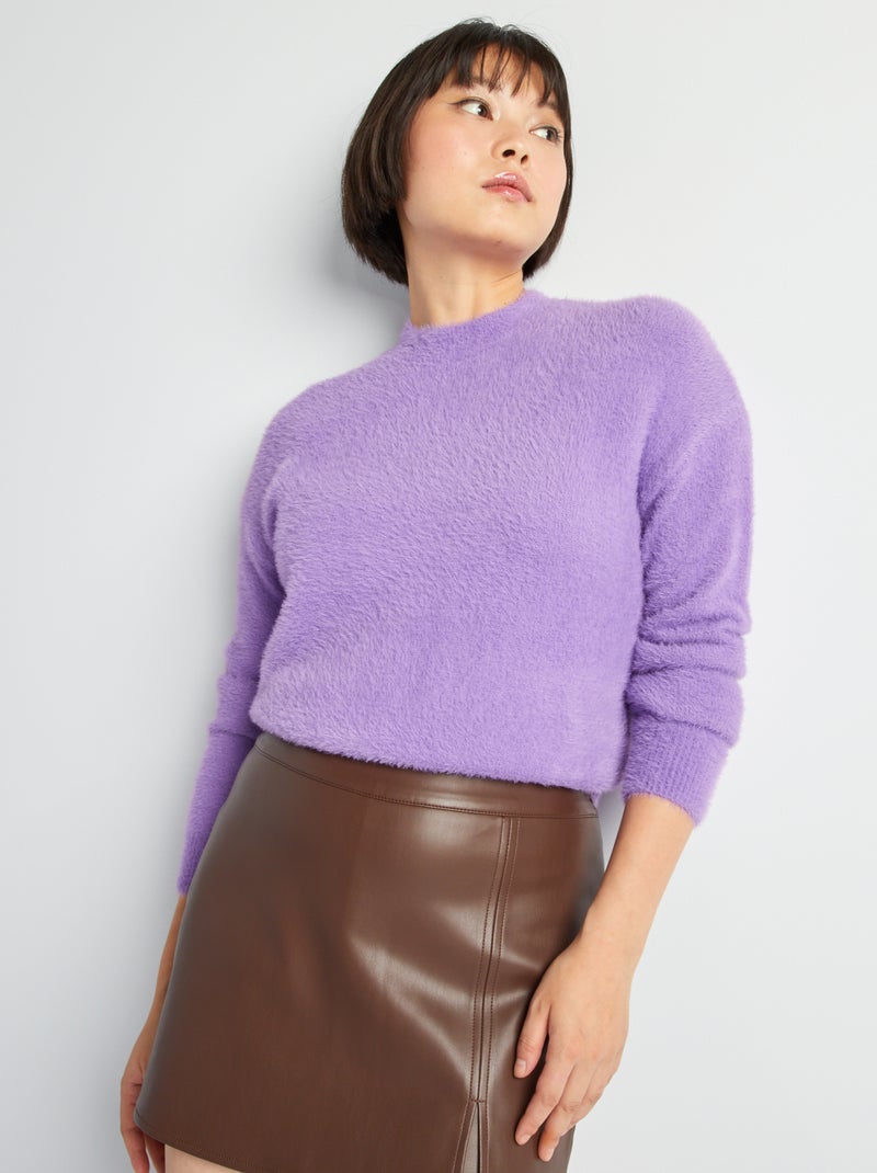 Jersey de punto con pelo PURPURA - Kiabi