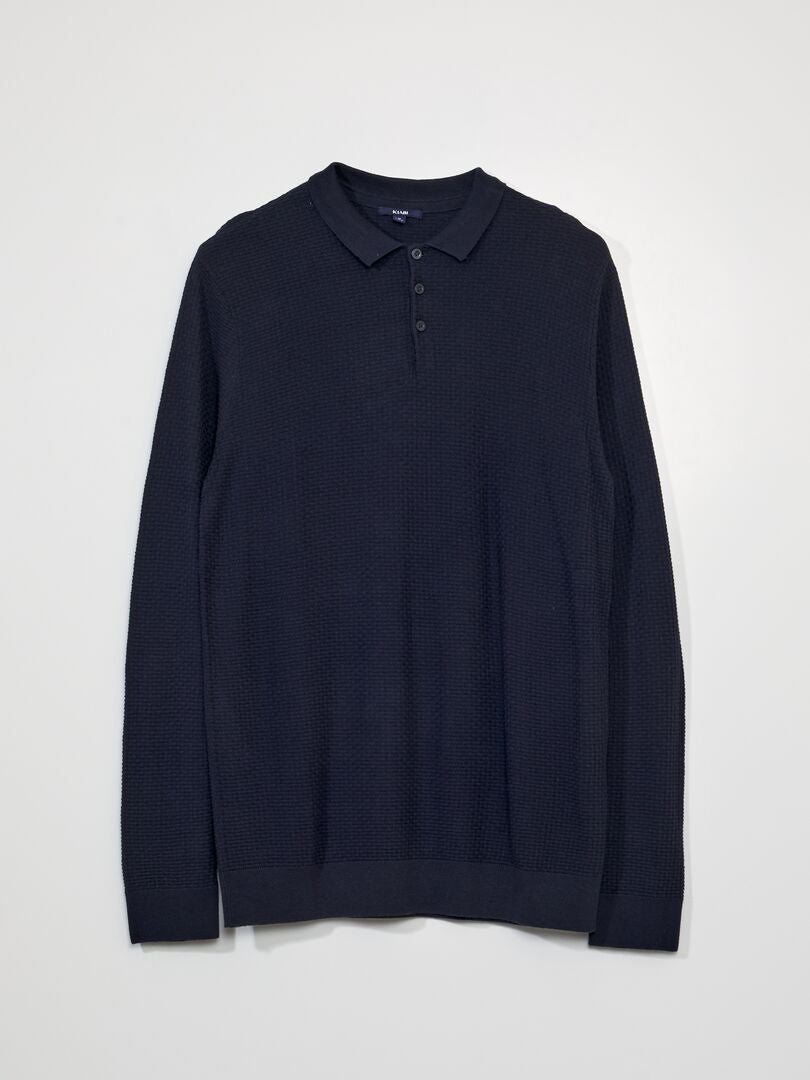 Jersey de punto con textura AZUL - Kiabi