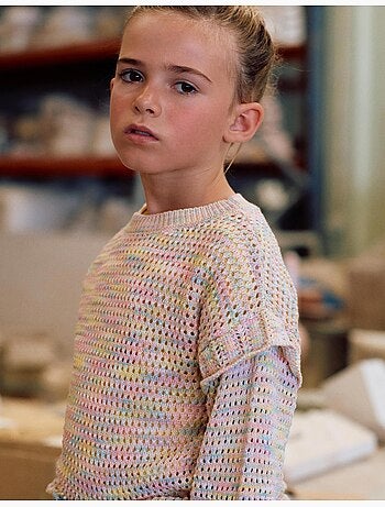 Jersey de punto con volantes